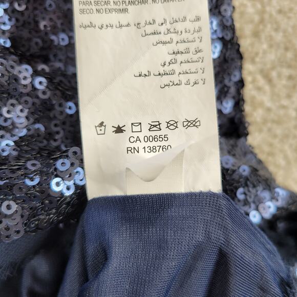 Addition Elle Sequin T-shirt Dress Womens 16 Blue Crew Neck Back Zip - Picture 7 of 12